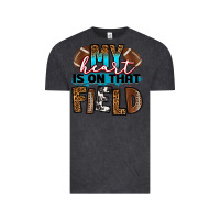 Vintage Black my heart is on that field football Vintage Tee - RanaPortraitStore
