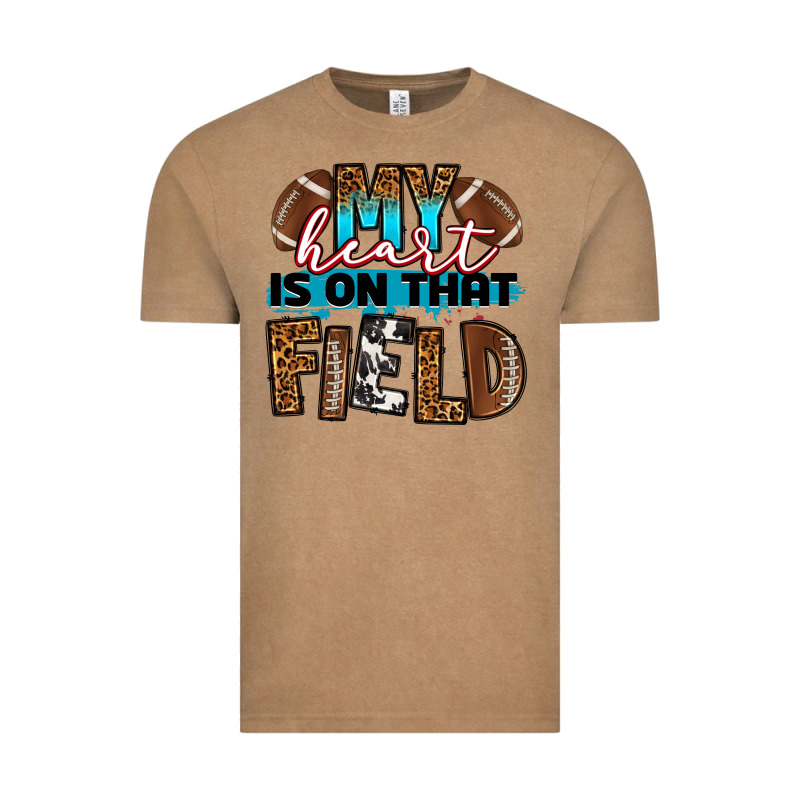 My Heart Is On That Field Football Vintage Tee by RanaPortraitStore | Teevron