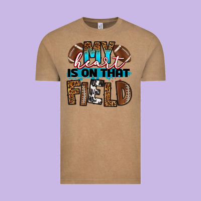 My Heart Is On That Field Football Vintage Tee Designed By Ranaportraitstore