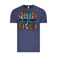 Vintage Denim my heart is on that field football Vintage Tee - RanaPortraitStore