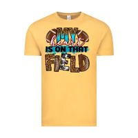 Vintage Mustard my heart is on that field football Vintage Tee - RanaPortraitStore