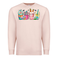 Pale Pink easter day coffee gnome Premium Sweatshirt - CowhideDigitalArt
