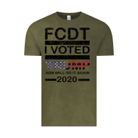 Vintage Olive hell yeah i voted trump and will do it again 2020 Vintage Tee - Bettercallsaul