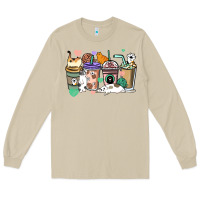 Mushroom Cat coffee cups Long Sleeve Tee - HowdyJamesFarm