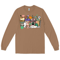 Toasted Coconut Cat coffee cups Long Sleeve Tee - HowdyJamesFarm