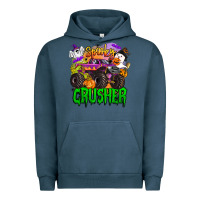 Pigment Midnight Navy spooky crusher monster truck Urban Hoodie - BarkalooDesign