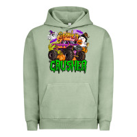 Pigment Oil Green spooky crusher monster truck Urban Hoodie - BarkalooDesign