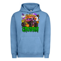 Pigment Pebble Blue spooky crusher monster truck Urban Hoodie - BarkalooDesign