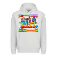 Dove Grey Always An Ally Pride LGBTQ+ Tumbler Premium Hoodie - BundleAndBundleShop