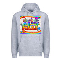 Heather Grey Always An Ally Pride LGBTQ+ Tumbler Premium Hoodie - BundleAndBundleShop