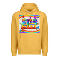 Mustard Always An Ally Pride LGBTQ+ Tumbler Premium Hoodie - BundleAndBundleShop
