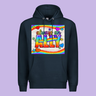 Always An Ally Pride Lgbtq+ Tumbler Premium Hoodie Designed By Bundleandbundleshop