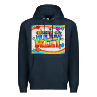 Navy Always An Ally Pride LGBTQ+ Tumbler Premium Hoodie - BundleAndBundleShop