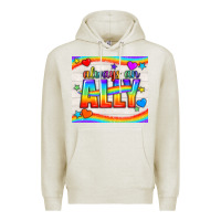 Oatmeal Heather Always An Ally Pride LGBTQ+ Tumbler Premium Hoodie - BundleAndBundleShop