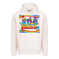 Pale Pink Always An Ally Pride LGBTQ+ Tumbler Premium Hoodie - BundleAndBundleShop