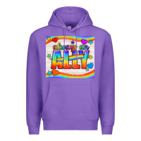 Purple Always An Ally Pride LGBTQ+ Tumbler Premium Hoodie - BundleAndBundleShop
