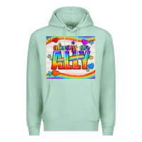 Seafoam Always An Ally Pride LGBTQ+ Tumbler Premium Hoodie - BundleAndBundleShop