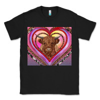 Black highland cow valentine's day Classic Tee - RanaPortraitStore
