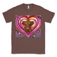 Chestnut highland cow valentine's day Classic Tee - RanaPortraitStore