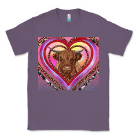Lavender highland cow valentine's day Classic Tee - RanaPortraitStore