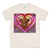 Natural highland cow valentine's day Classic Tee - RanaPortraitStore