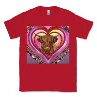 Red highland cow valentine's day Classic Tee - RanaPortraitStore