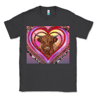 Smoke highland cow valentine's day Classic Tee - RanaPortraitStore