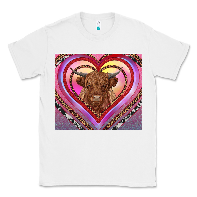 Highland Cow Valentine's Day Classic Tee by RanaPortraitStore | Teevron