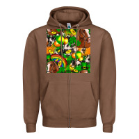 Chestnut St. Patrick's Day Horse With Balloons Zipper Hoodie - FaDigitalArtStudio