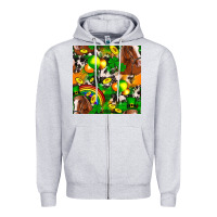 Heather Grey St. Patrick's Day Horse With Balloons Zipper Hoodie - FaDigitalArtStudio