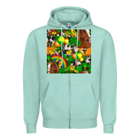 Seafoam St. Patrick's Day Horse With Balloons Zipper Hoodie - FaDigitalArtStudio
