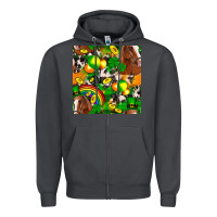 Smoke St. Patrick's Day Horse With Balloons Zipper Hoodie - FaDigitalArtStudio