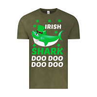 Vintage Olive Irish Shark Doo Doo Doo Saint Patricks Day Vintage Tee - Bettercallsaul