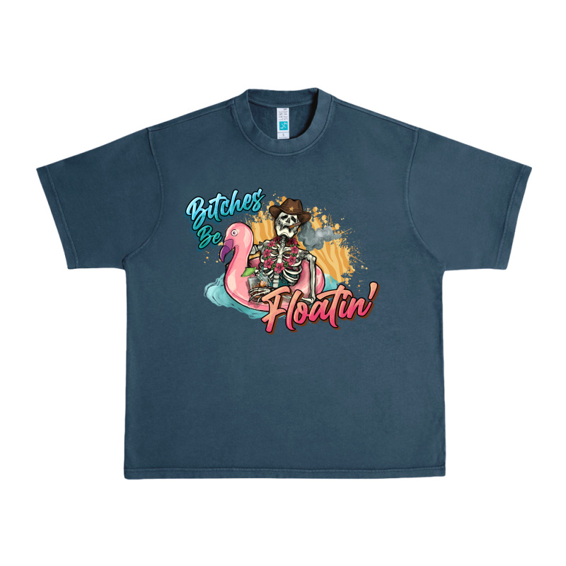 Bitches Be Floatin' Skeleton Summer Urban Heavy Tee by NancyCooperArtShop | Teevron