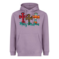Lavender merry Christmas cross Heavyweight Hoodie - CowhideDigitalArt