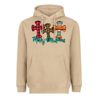 Mushroom merry Christmas cross Heavyweight Hoodie - CowhideDigitalArt