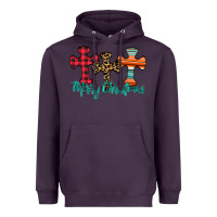 Plum merry Christmas cross Heavyweight Hoodie - CowhideDigitalArt