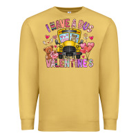 Antique Gold i have a bus full of valentines Premium Sweatshirt - CowhideDigitalArt
