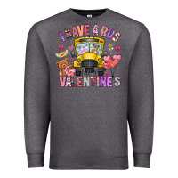 Charcoal Heather i have a bus full of valentines Premium Sweatshirt - CowhideDigitalArt