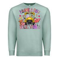 Seafoam i have a bus full of valentines Premium Sweatshirt - CowhideDigitalArt