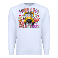 White i have a bus full of valentines Premium Sweatshirt - CowhideDigitalArt