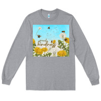 Heather Grey spread kindness with dandelions Long Sleeve Tee - TumblerDesignByShophia
