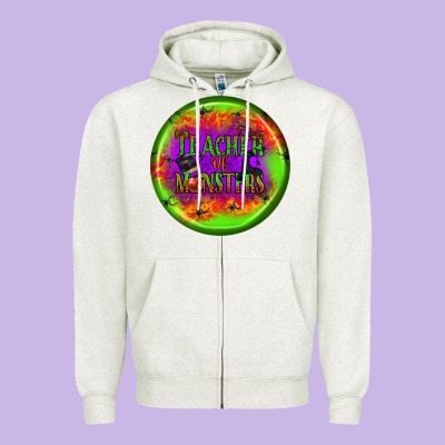 Teacher Monsters Earrings Zipper Hoodie Designed By Bundleandbundleshop