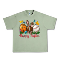 Oil Green Happy Easter sports with butterfly Urban Heavy Tee - NancyCooperArtShop