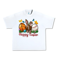 White Happy Easter sports with butterfly Urban Heavy Tee - NancyCooperArtShop