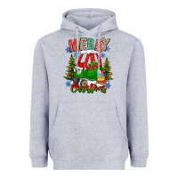 Heather Grey merry christmas car Heavyweight Hoodie - CowhideDigitalArt