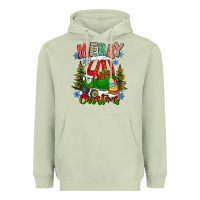Matcha merry christmas car Heavyweight Hoodie - CowhideDigitalArt