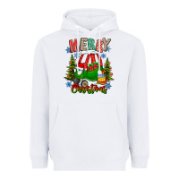 White merry christmas car Heavyweight Hoodie - CowhideDigitalArt