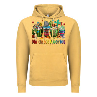 Vintage Mustard Mexican Dia De Los Muertos Coffee Cups Vintage Hoodie - texasbilliewilder