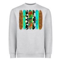 Heather Grey western brushstrokes Heavyweight Sweatshirt - OliviaCreatesArt